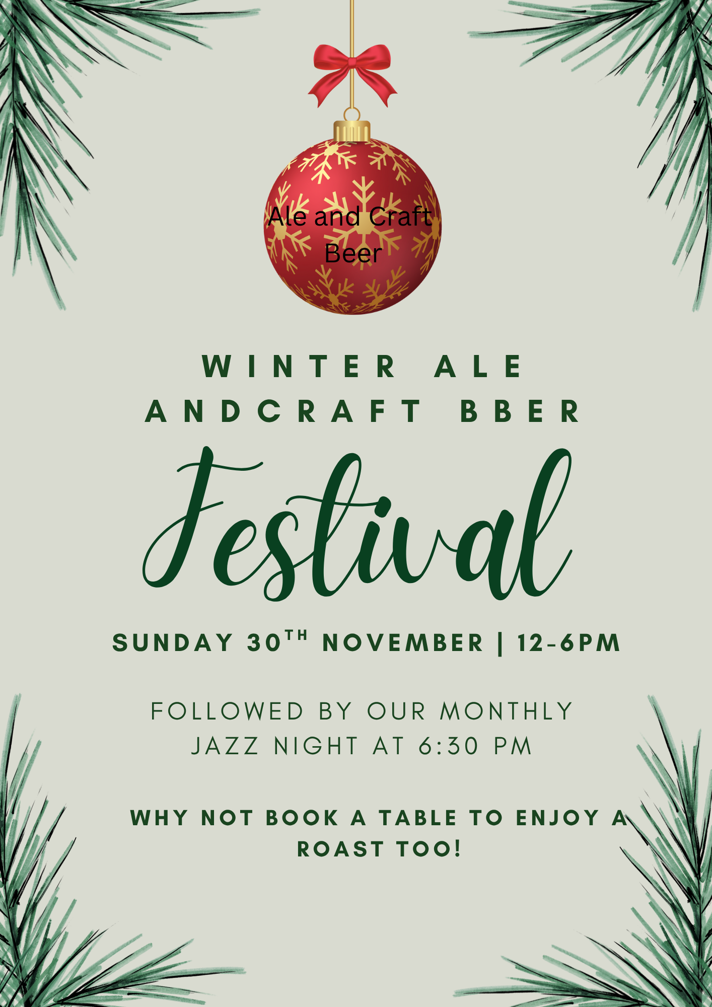 Winter ale and craft beer festival 