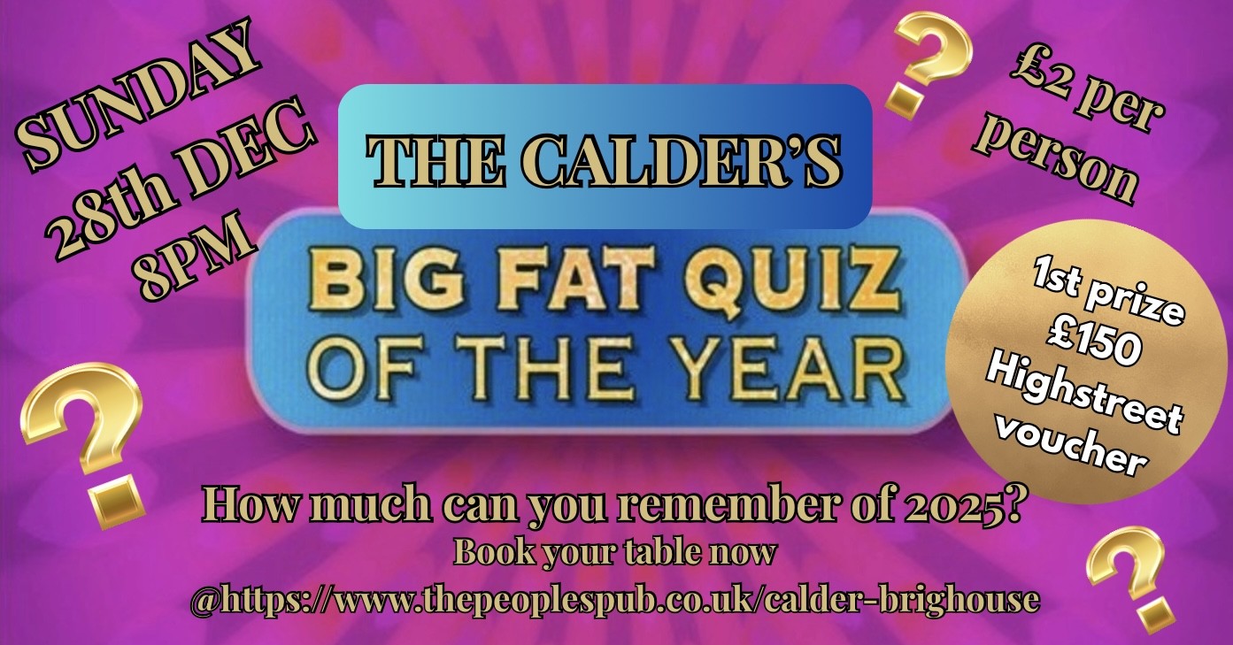 Calder Big Fat Quiz of The Year