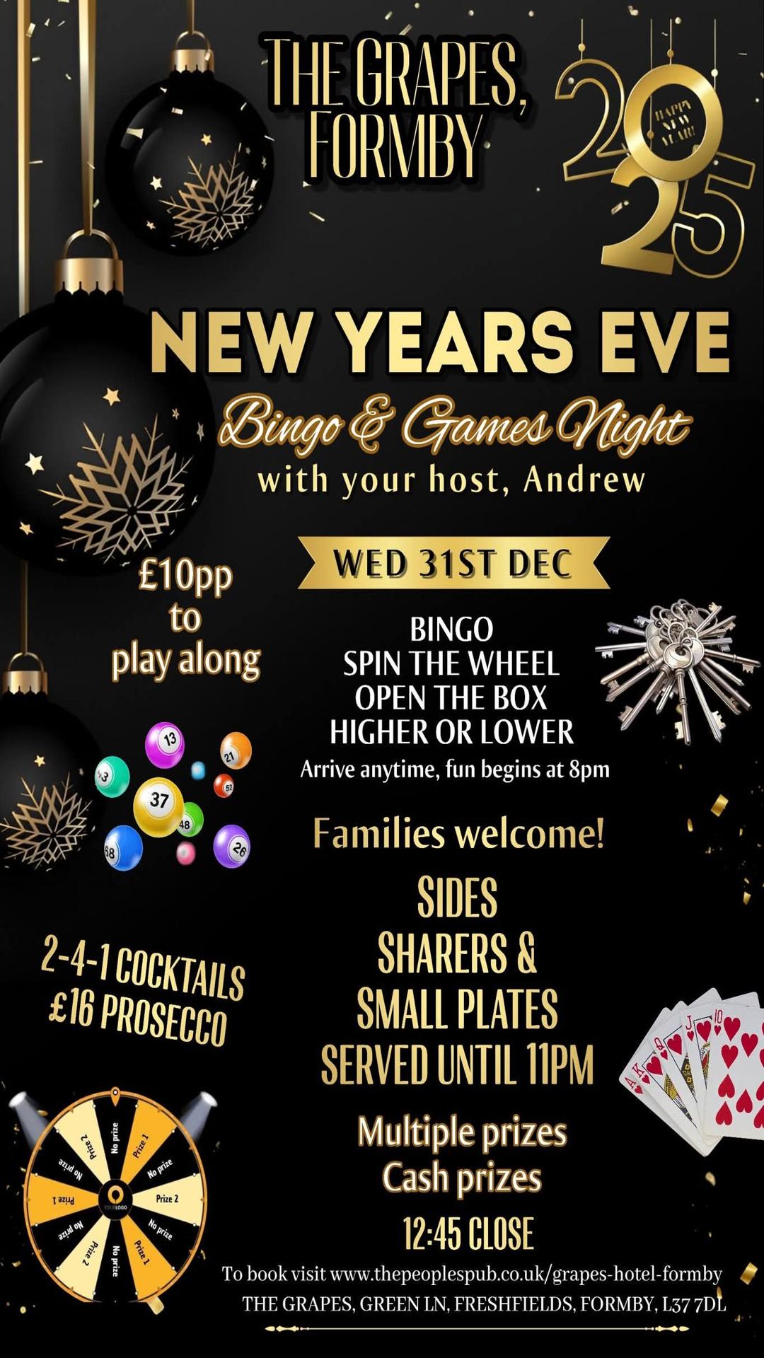 NYE BINGO & GAMES NIGHT