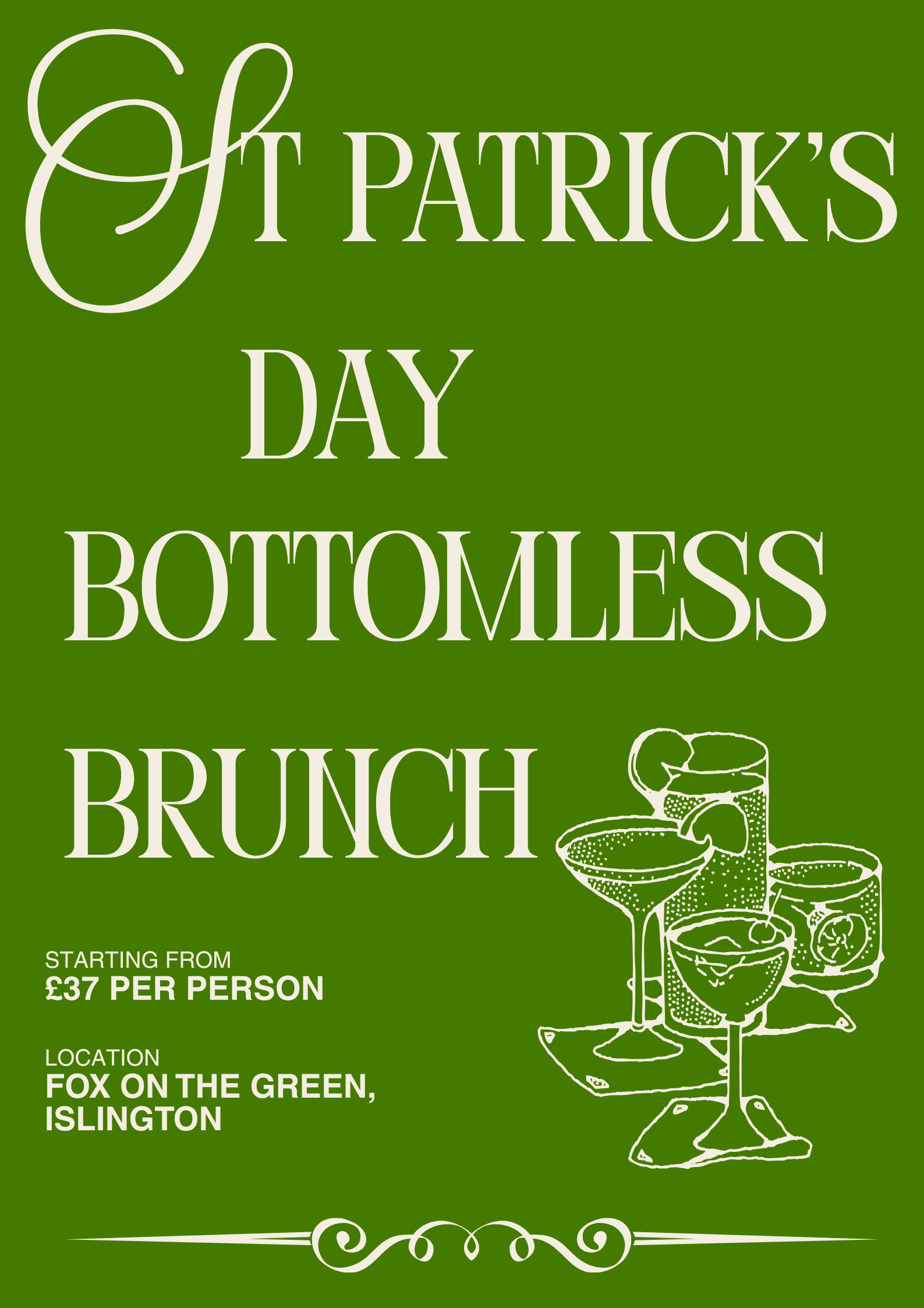 St Patricks Day Bottomless Brunch 
