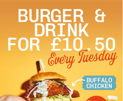 Burger and a drink deal