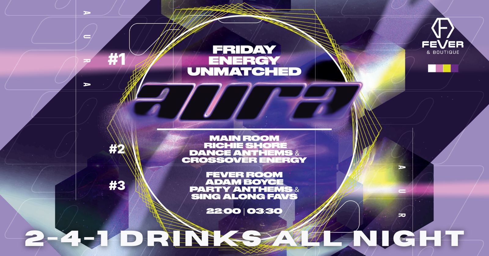 Aura Fridays with 241 drinks