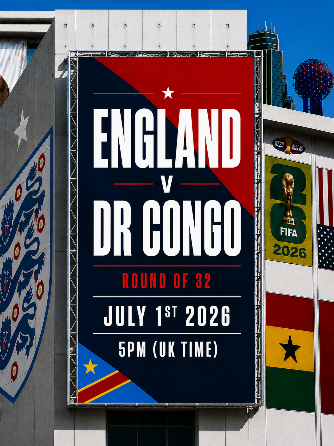 England Vs DR Congo 1st July