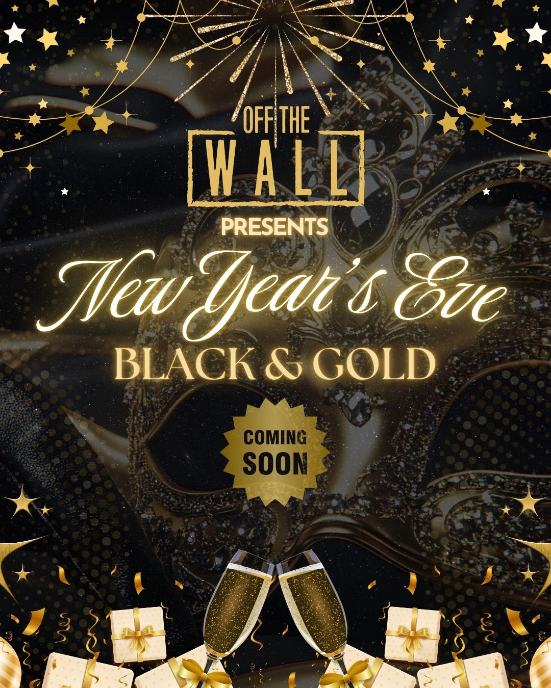 New Years Eve Black and Gold