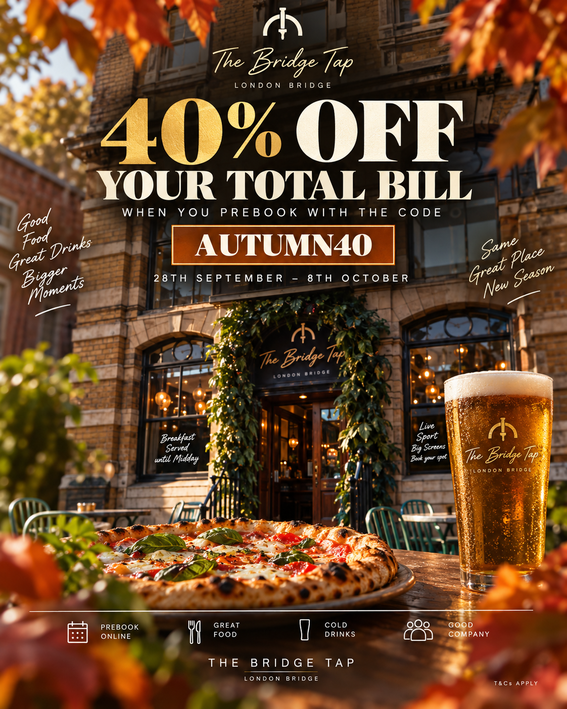 40% OFF YOUR FOOD BILL