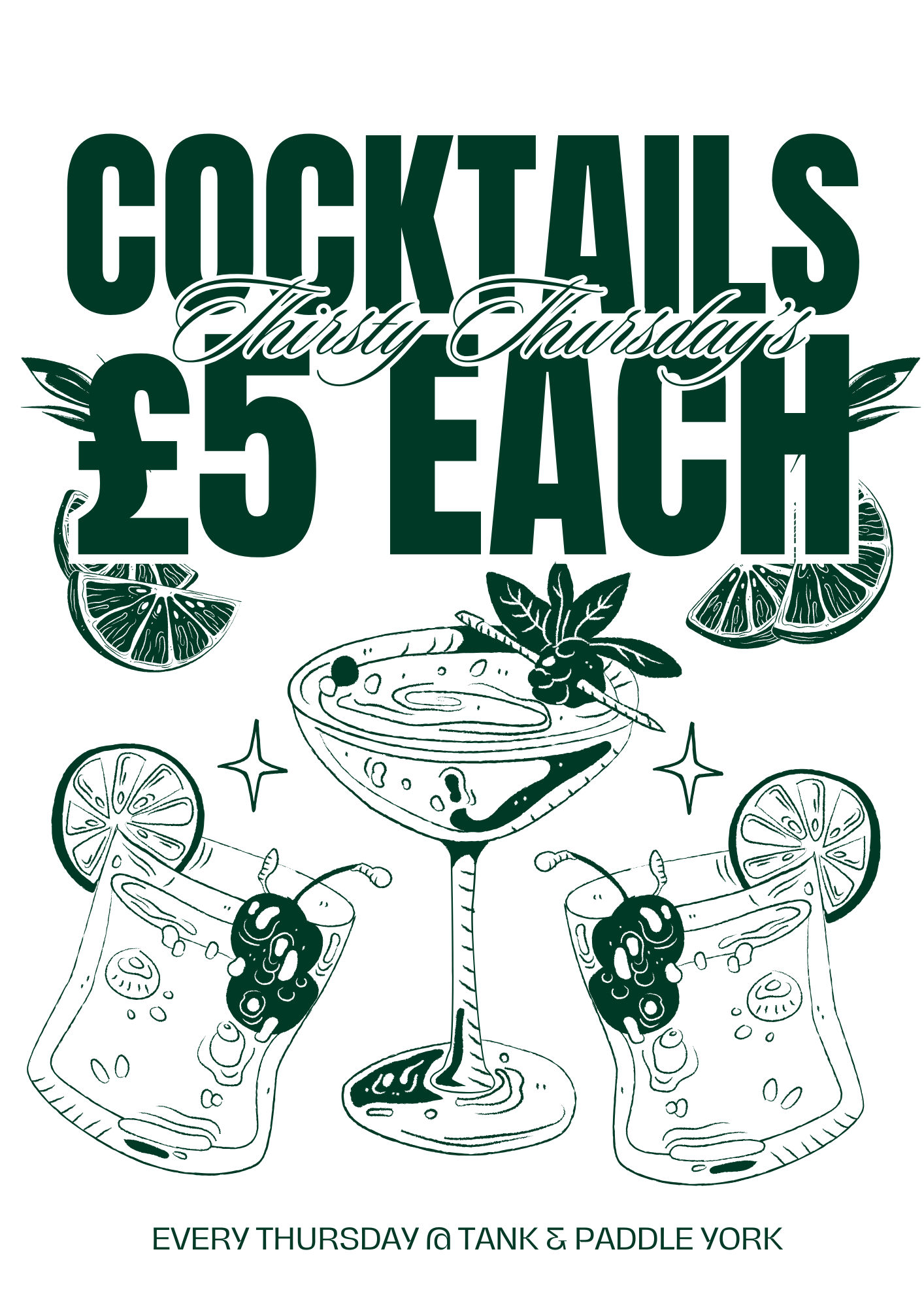 £5 cocktails every Thursday