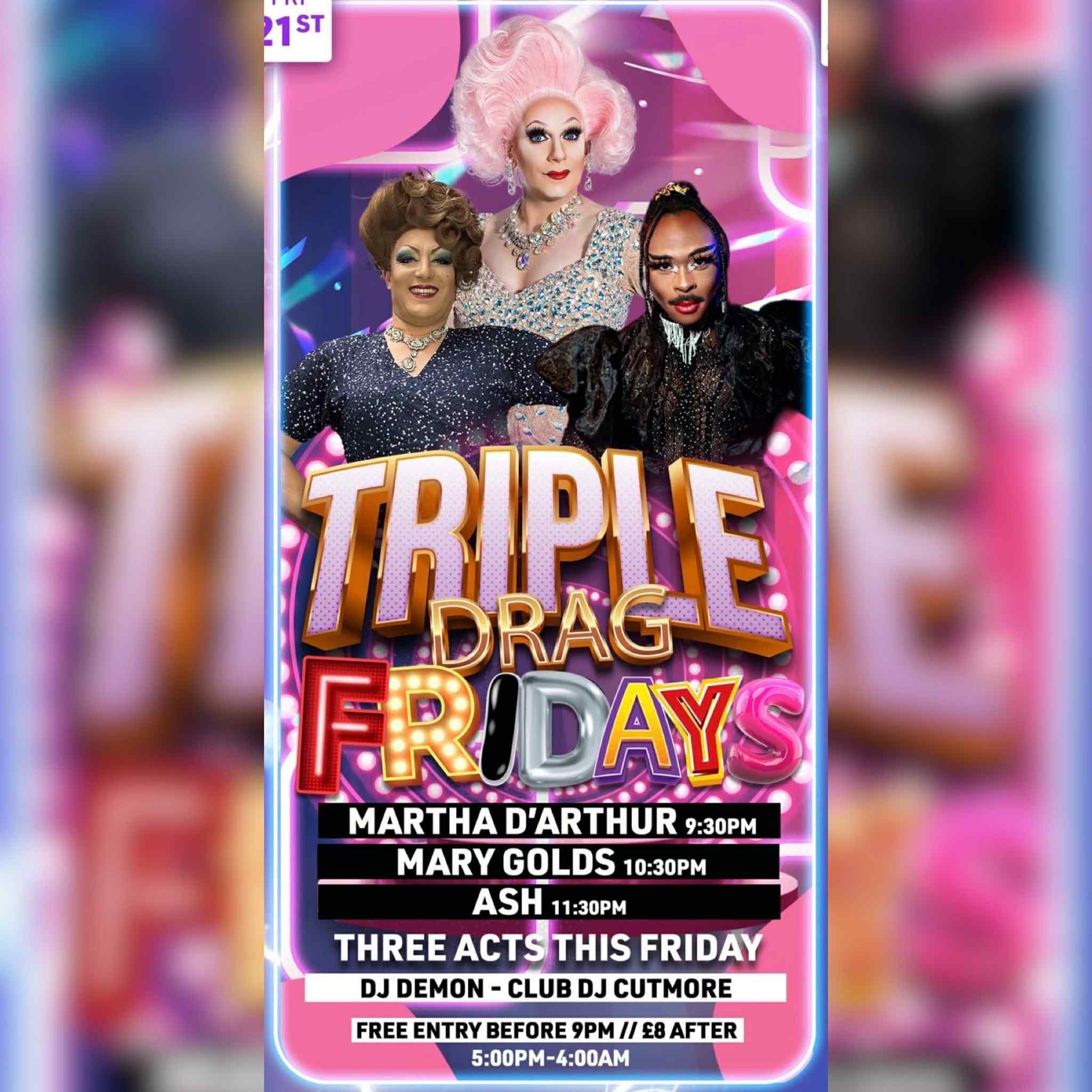 Triple Drag Friday Night Party