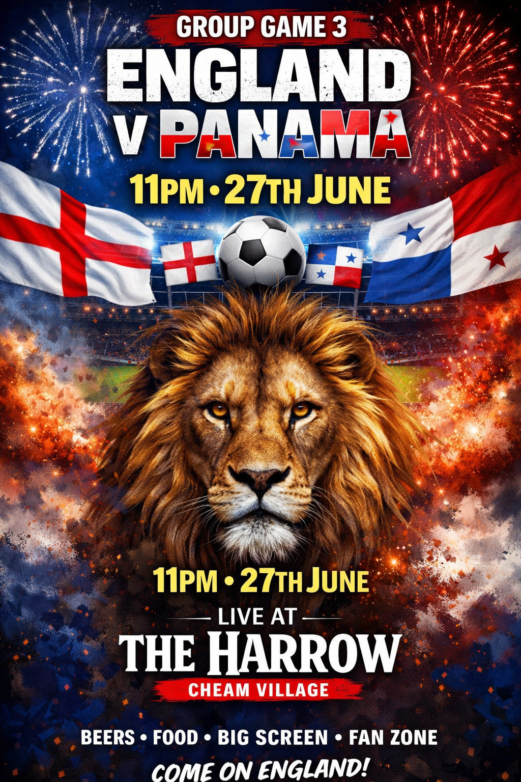 England V Panama Group Game