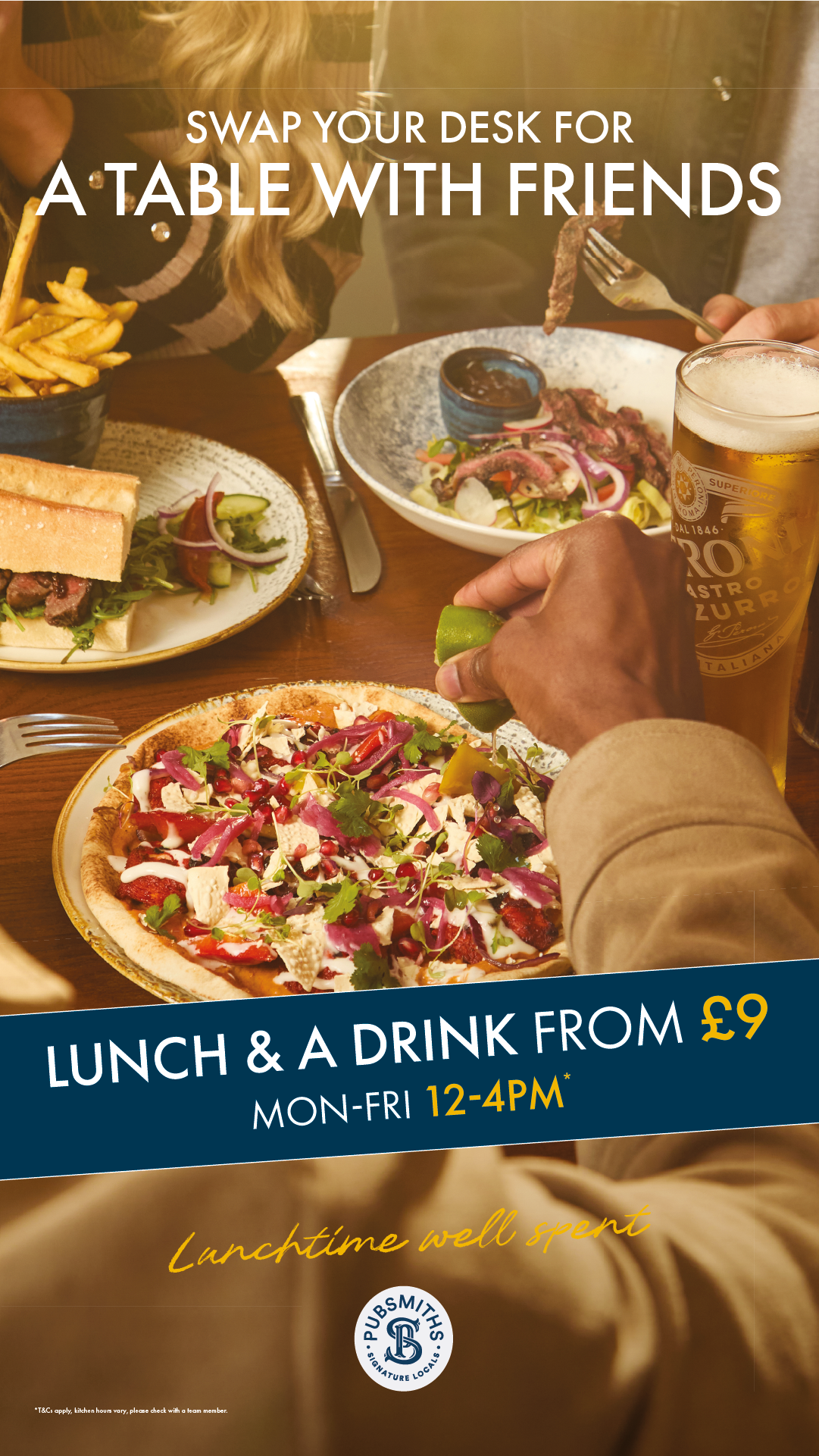Lunch and a Drink from £9