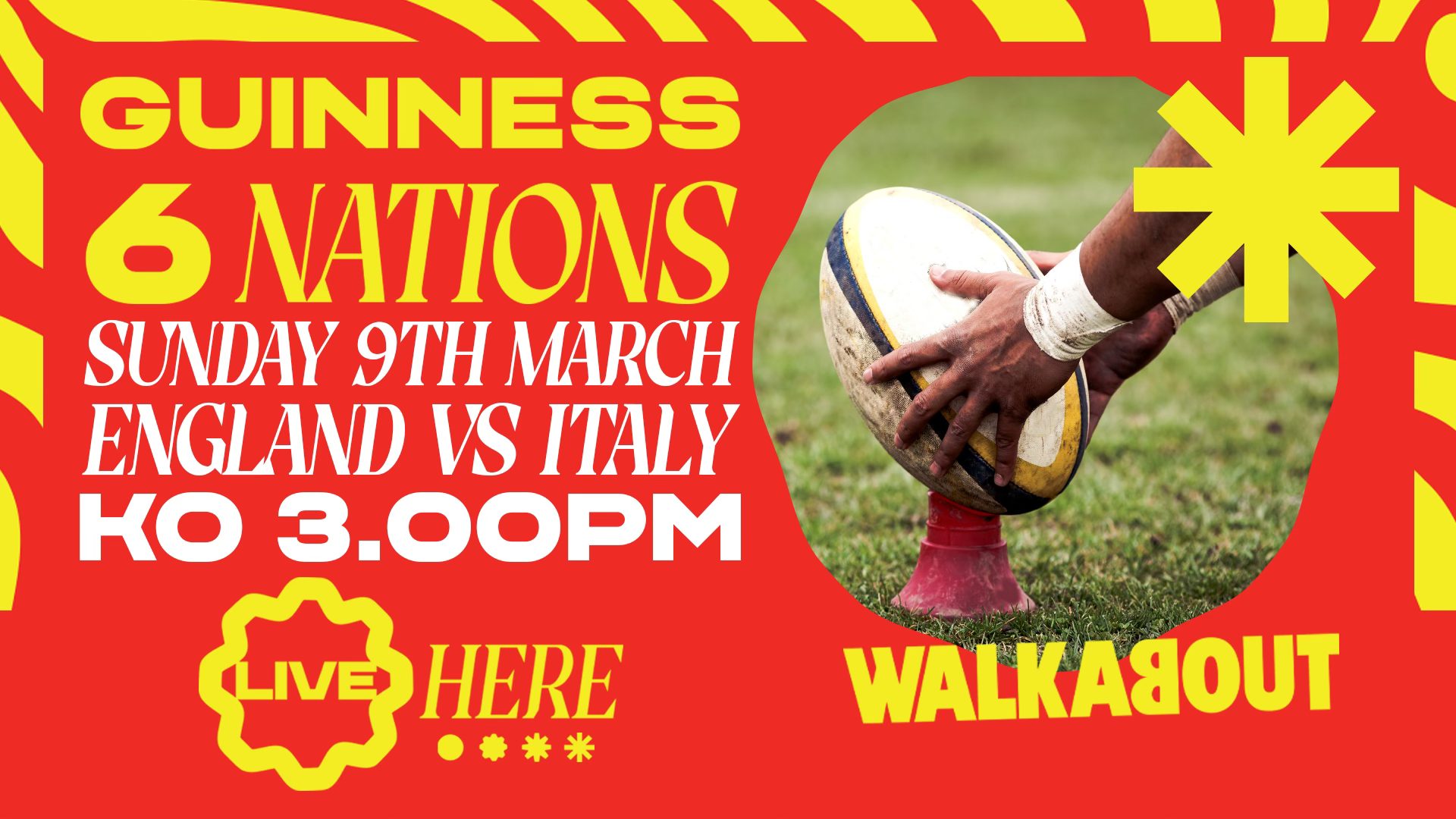 England Six Nations, Sunday 9th March Walkabout Blackpool Blackpool