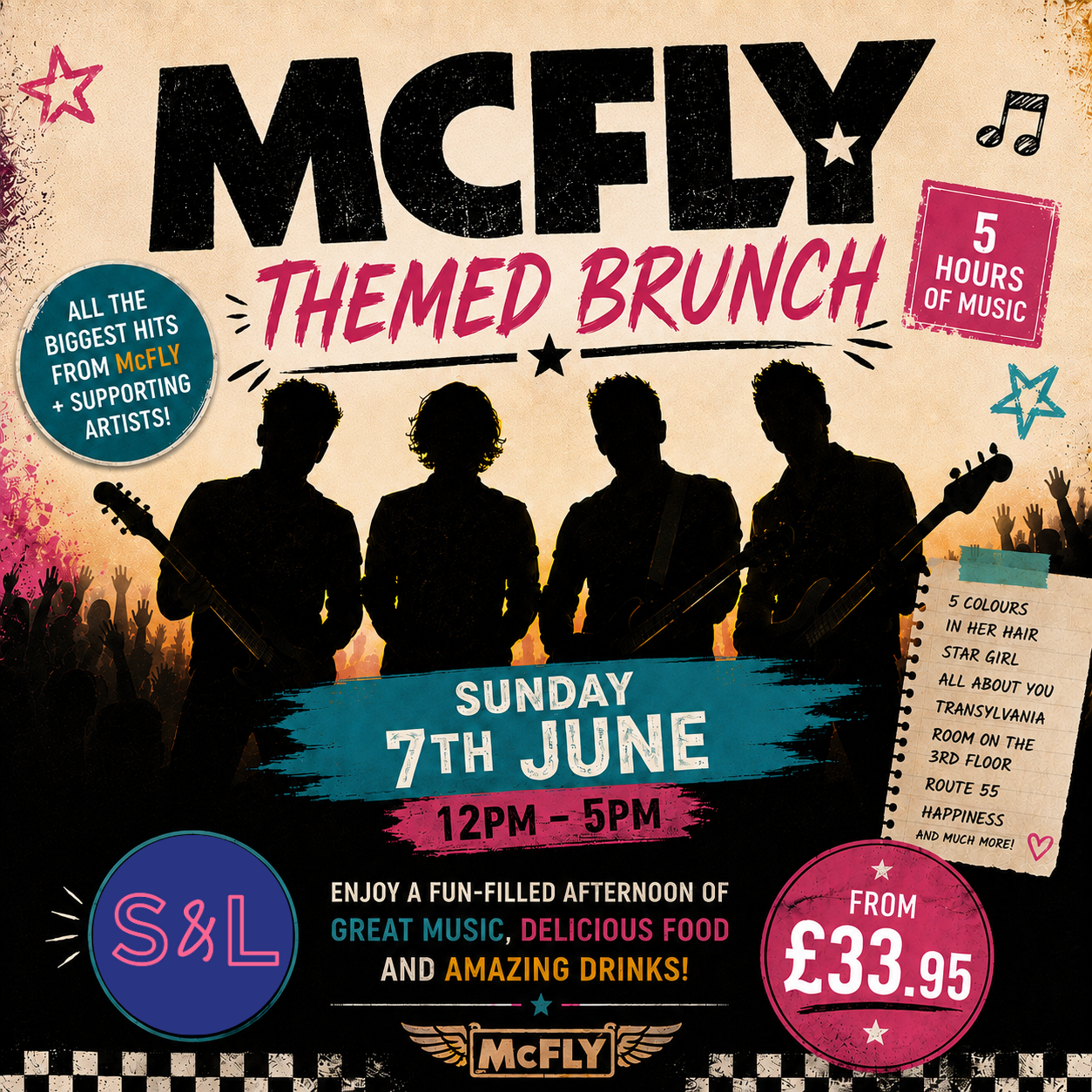 McFly Themed Bottomless Brunch