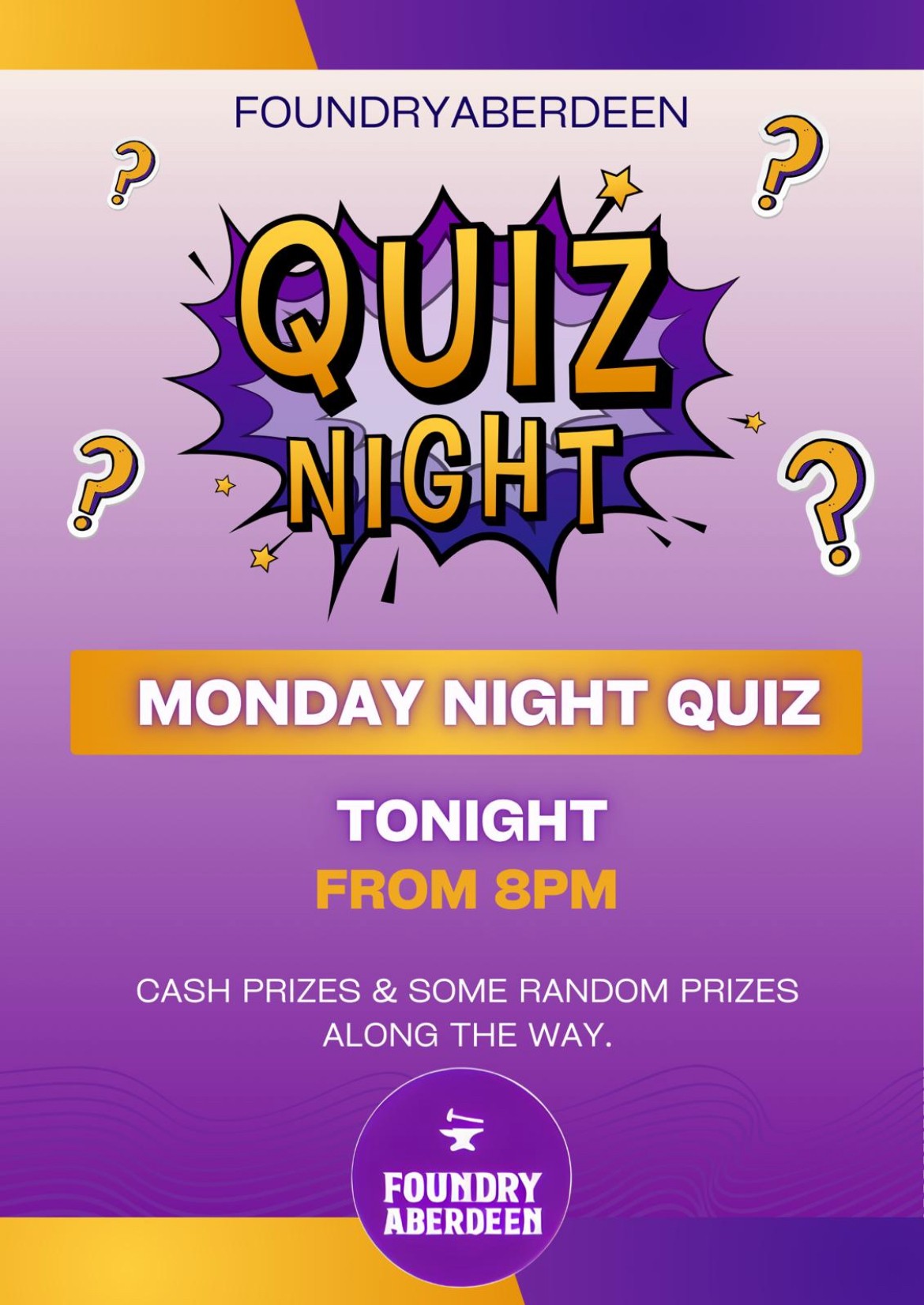 Quiz for all at the foundry 