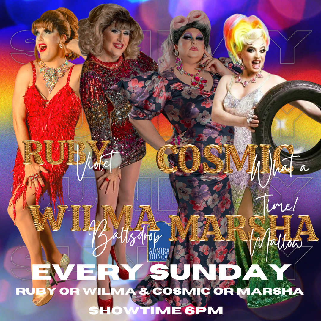 Twos Company with Wilma or Ruby from 6pm then Cosmic or Marsha from 8pm 