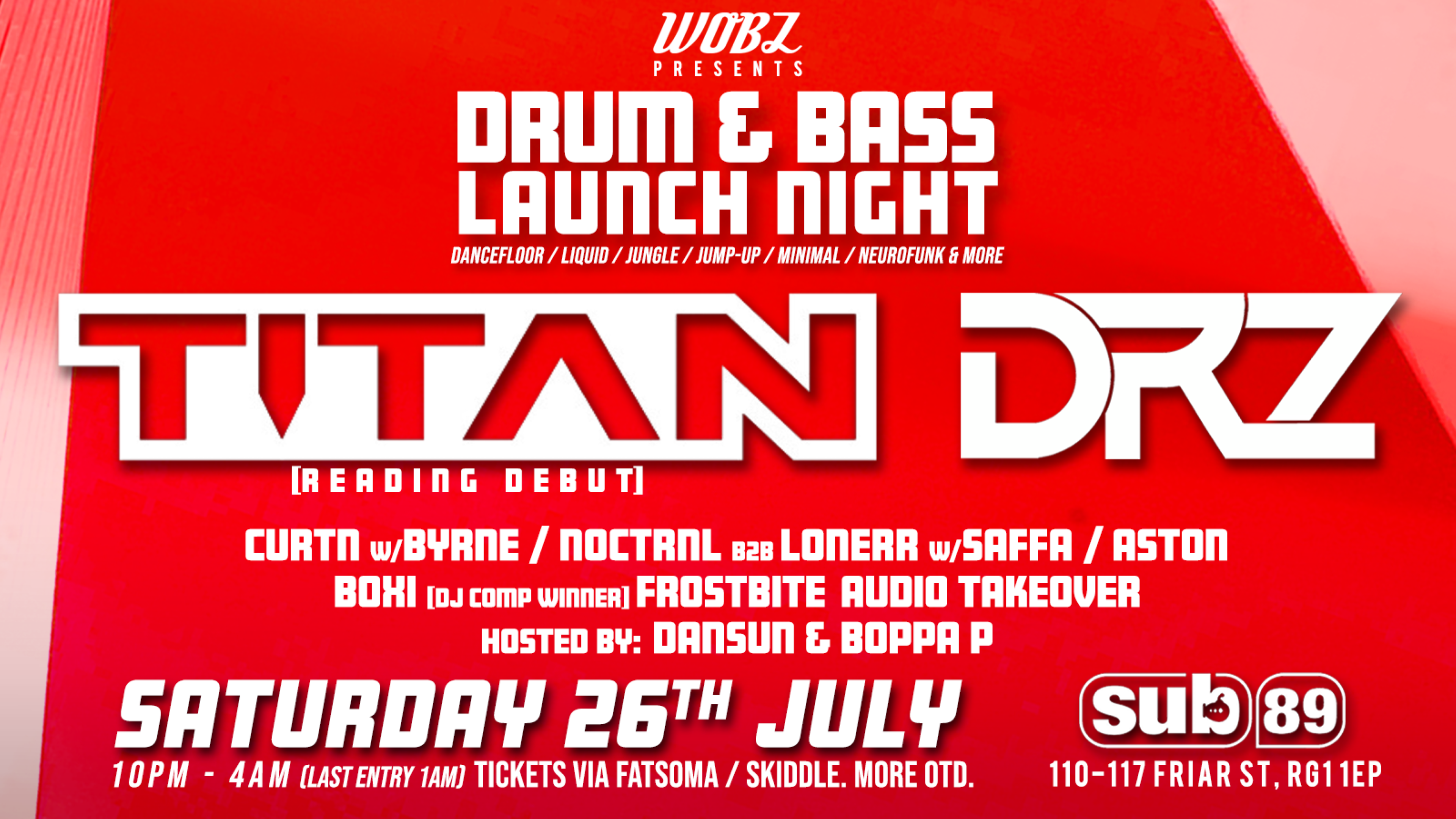 WOBZ DRUM & BASS LAUNCH NIGHT