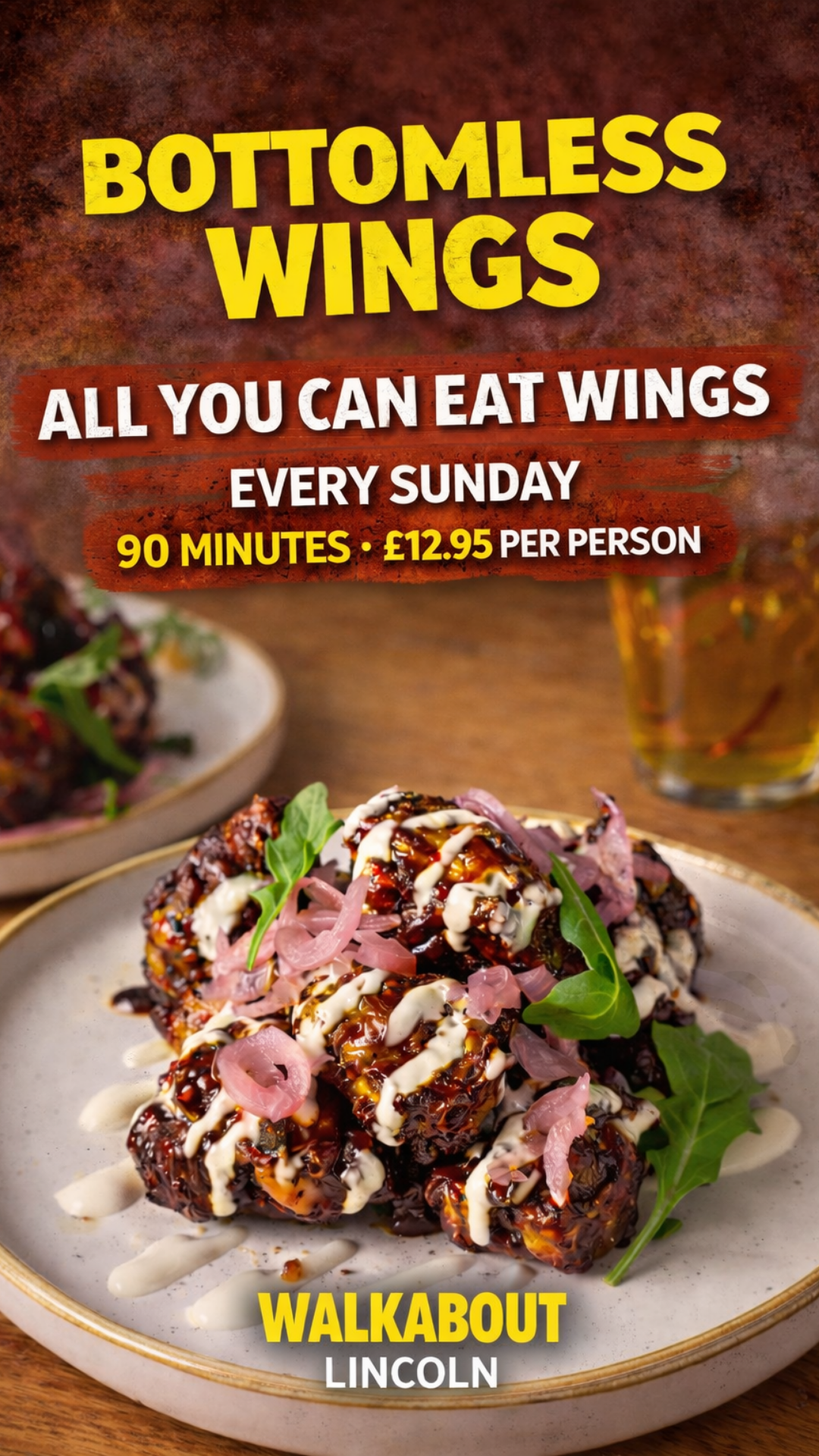 Bottomless Wings - EVERY Sunday!