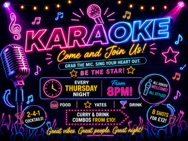 Karaoke Thursday from 8pm
