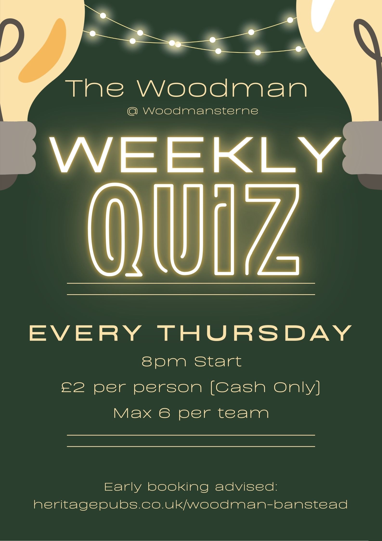 Thursday night quiz at The Woodman