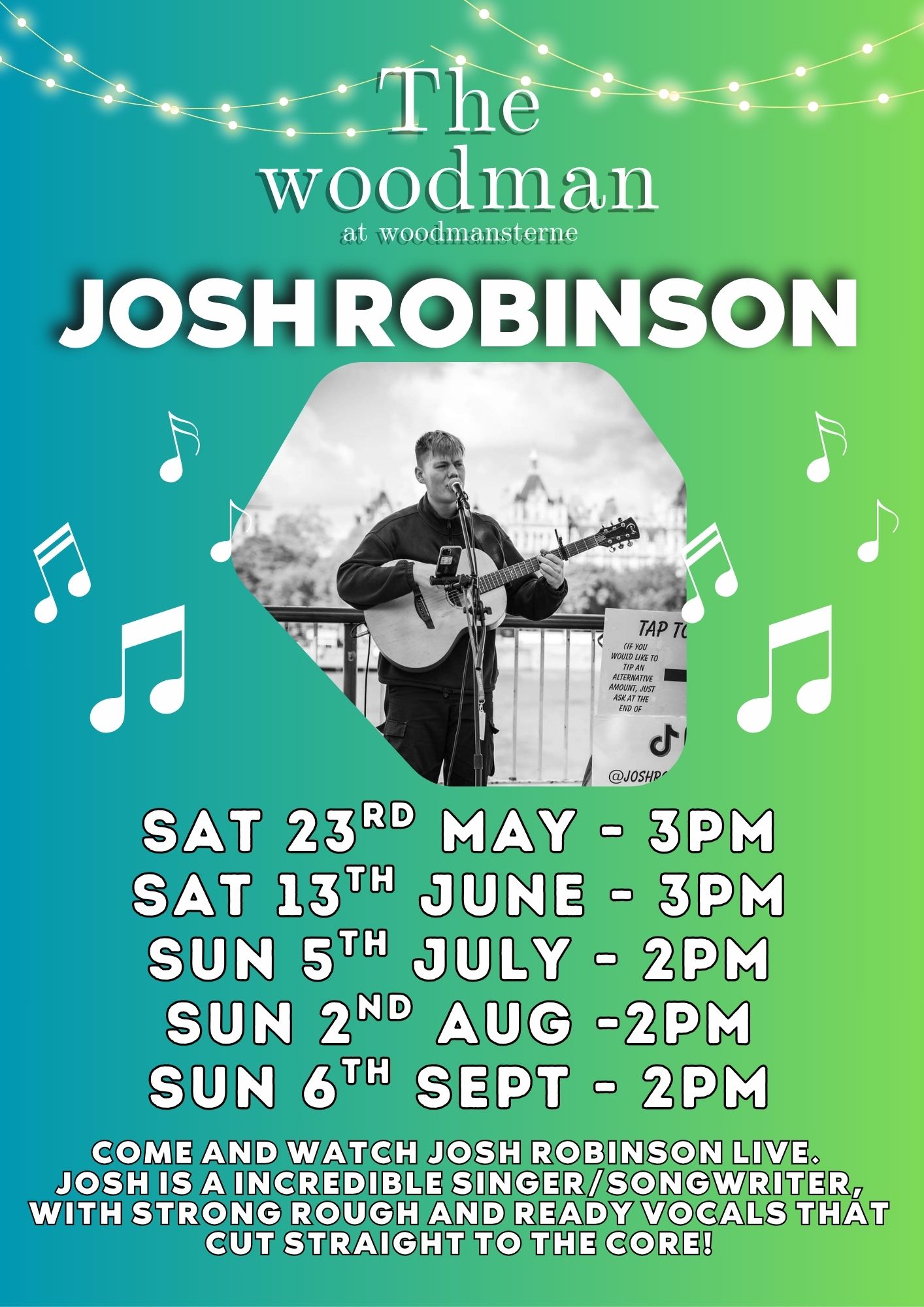 Josh Robinson singing live