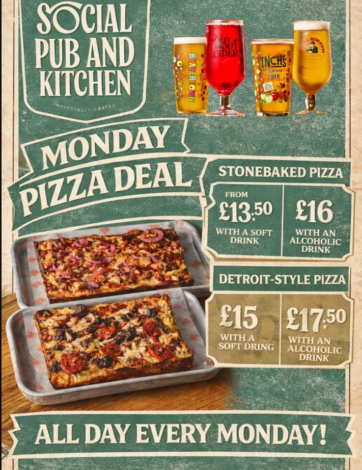 pizza and drink deal