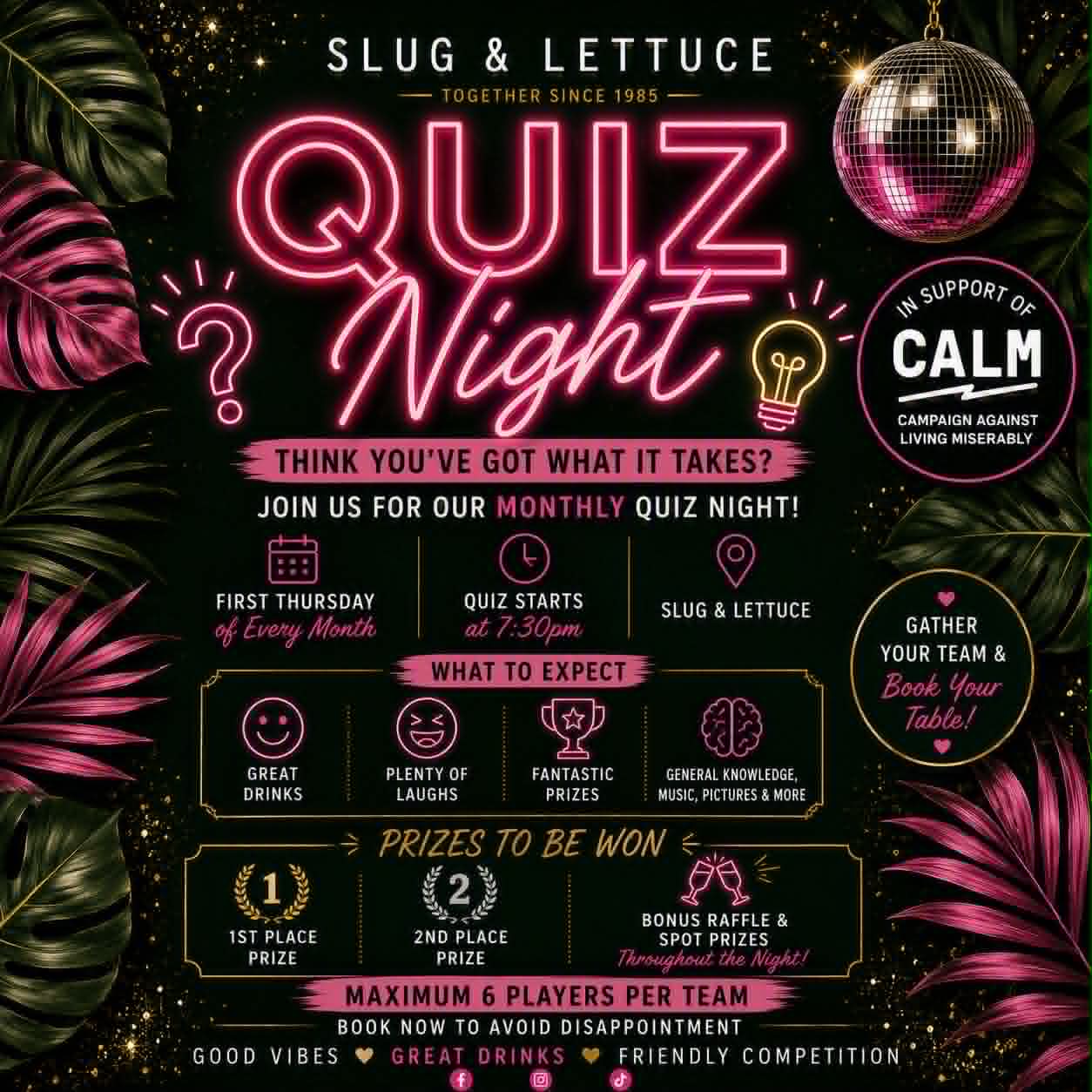 Slug and Lettuce Quiz Night