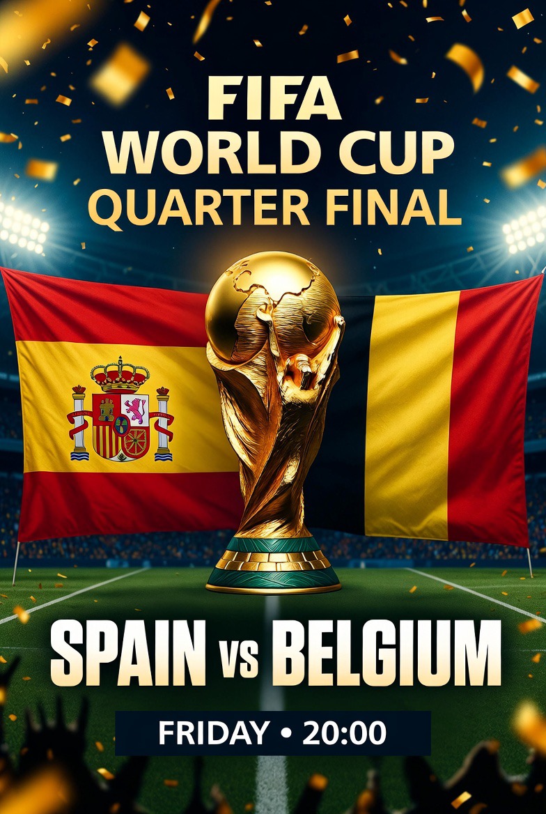 Spain Vs Belgium WC QF