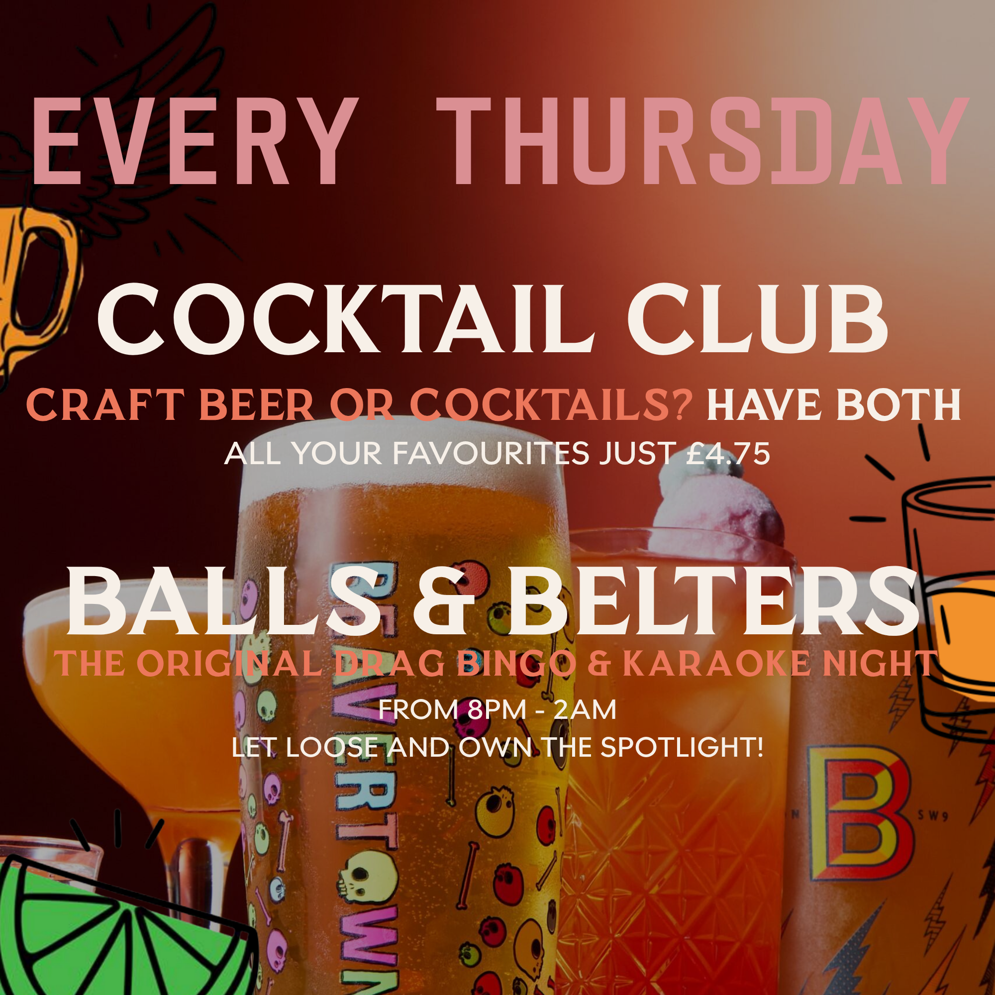 Balls & Belters | Cocktail Club