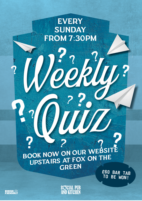 Pub Quiz - £60 Bar Tab to be Won!