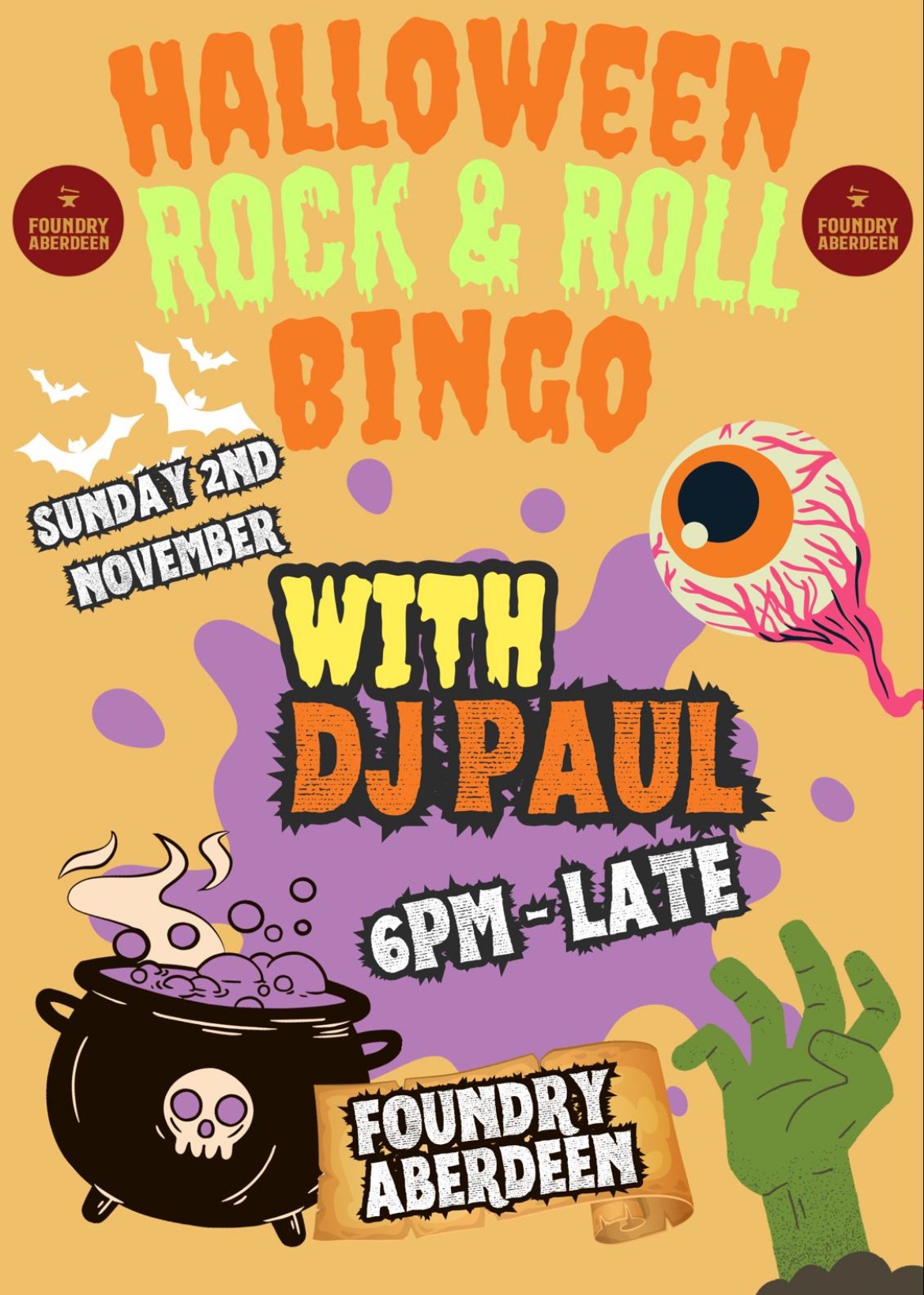 Halloween-Rock-and-roll -Bingo