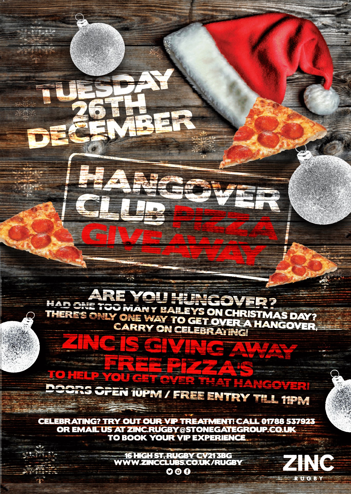 The Hangover Club Pizza Giveaway