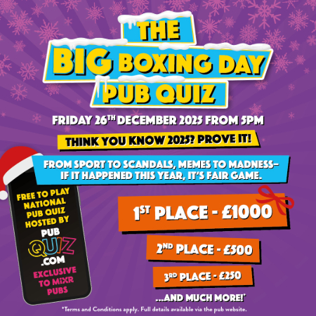 The Big Boxing Day Pub Quiz