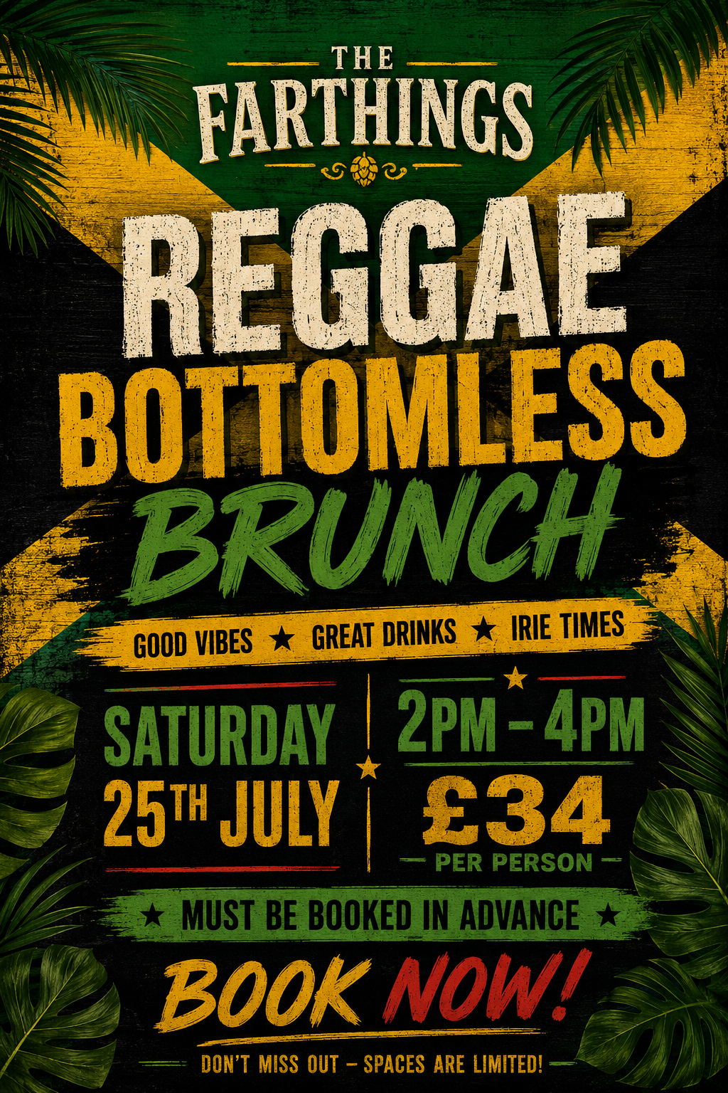 Reggae Themed Bottomless Brunch