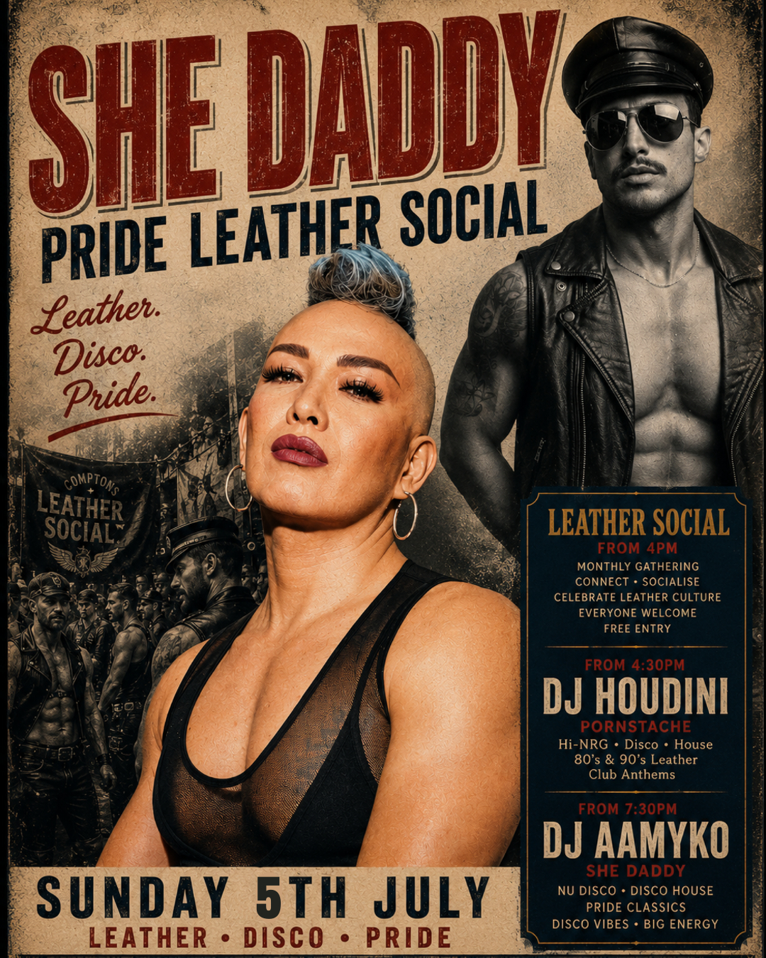 🖤🌈 Leather. Disco. Pride. 🌈🖤