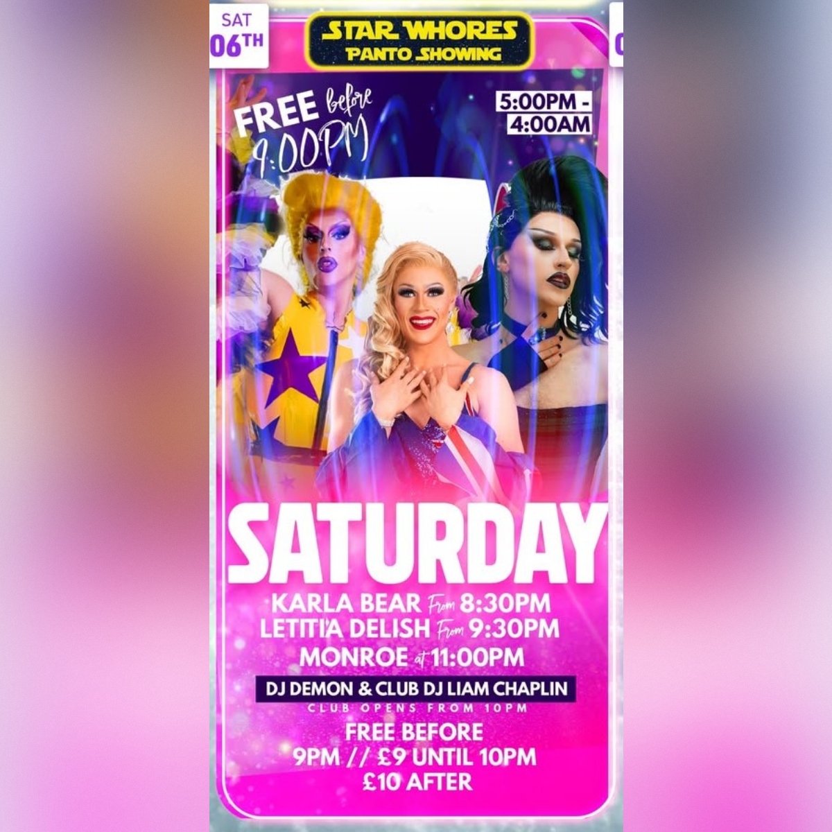 Saturday Night Drag Extravaganza - Cabaret and Clubbing