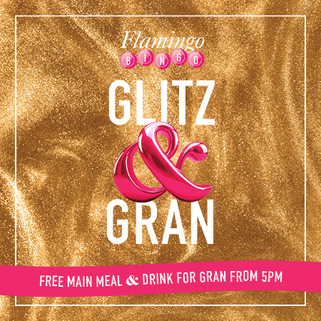 Flamingo Bingo X Glitz & Gran