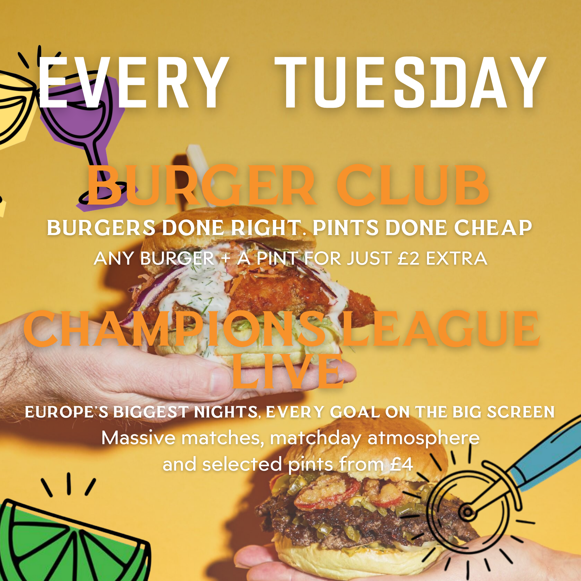 Champions League Live | Burger Club