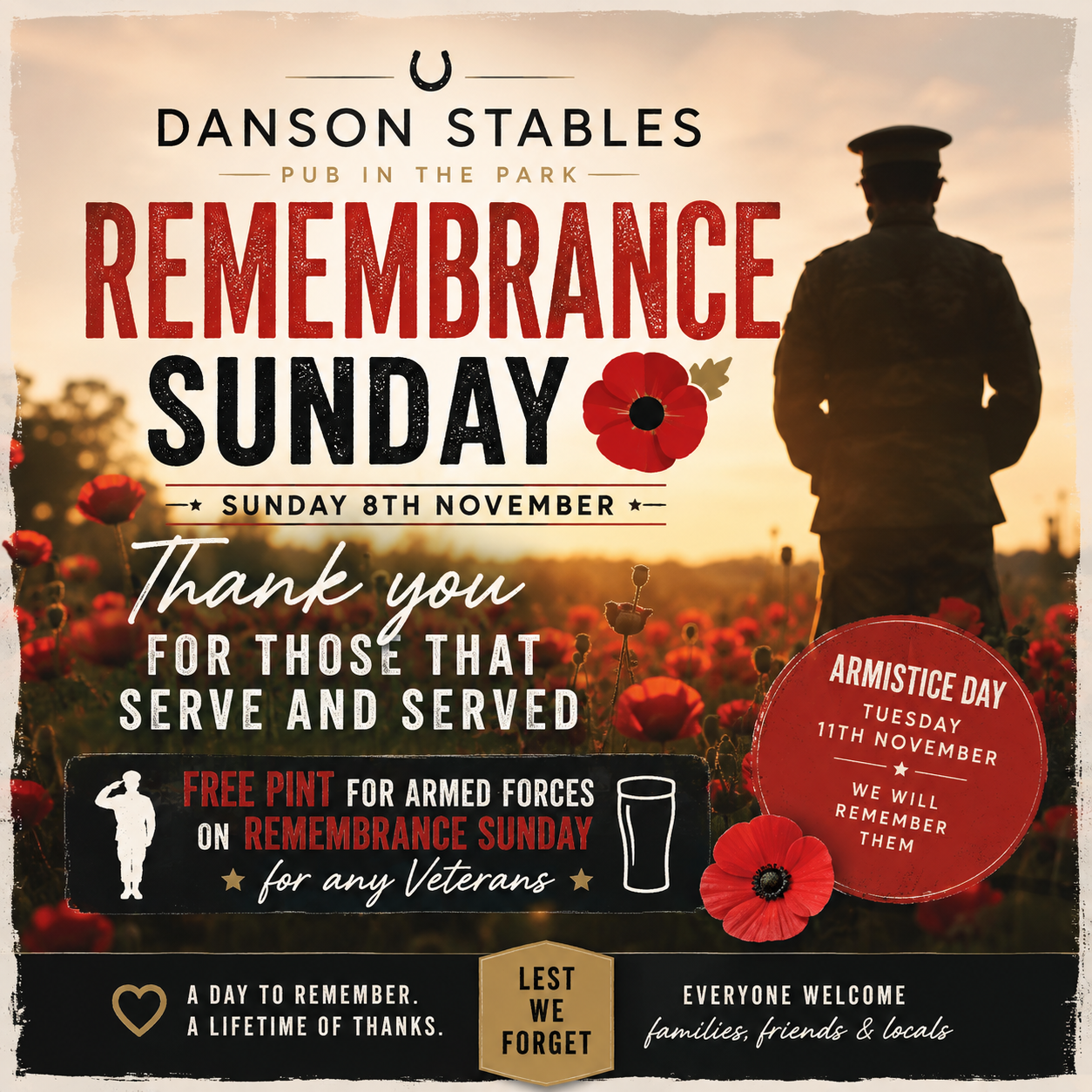 Remembrance Sunday - Lest we forget