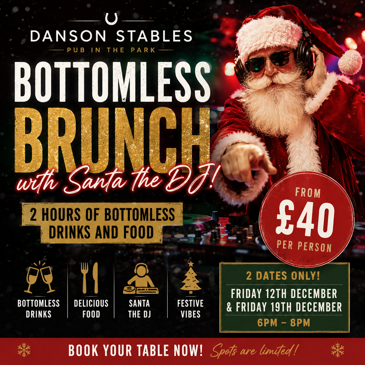 🎅🎧 BOTTOMLESS BRUNCH WITH SANTA