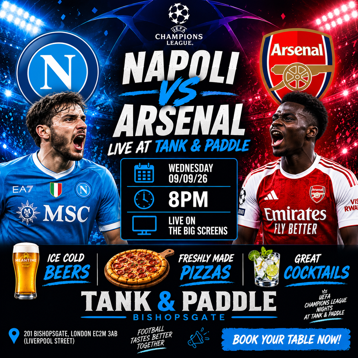 Arsenal vs Napoli