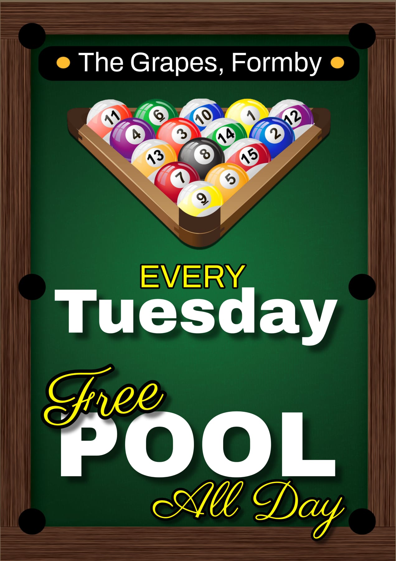 Free Pool Tuesdays