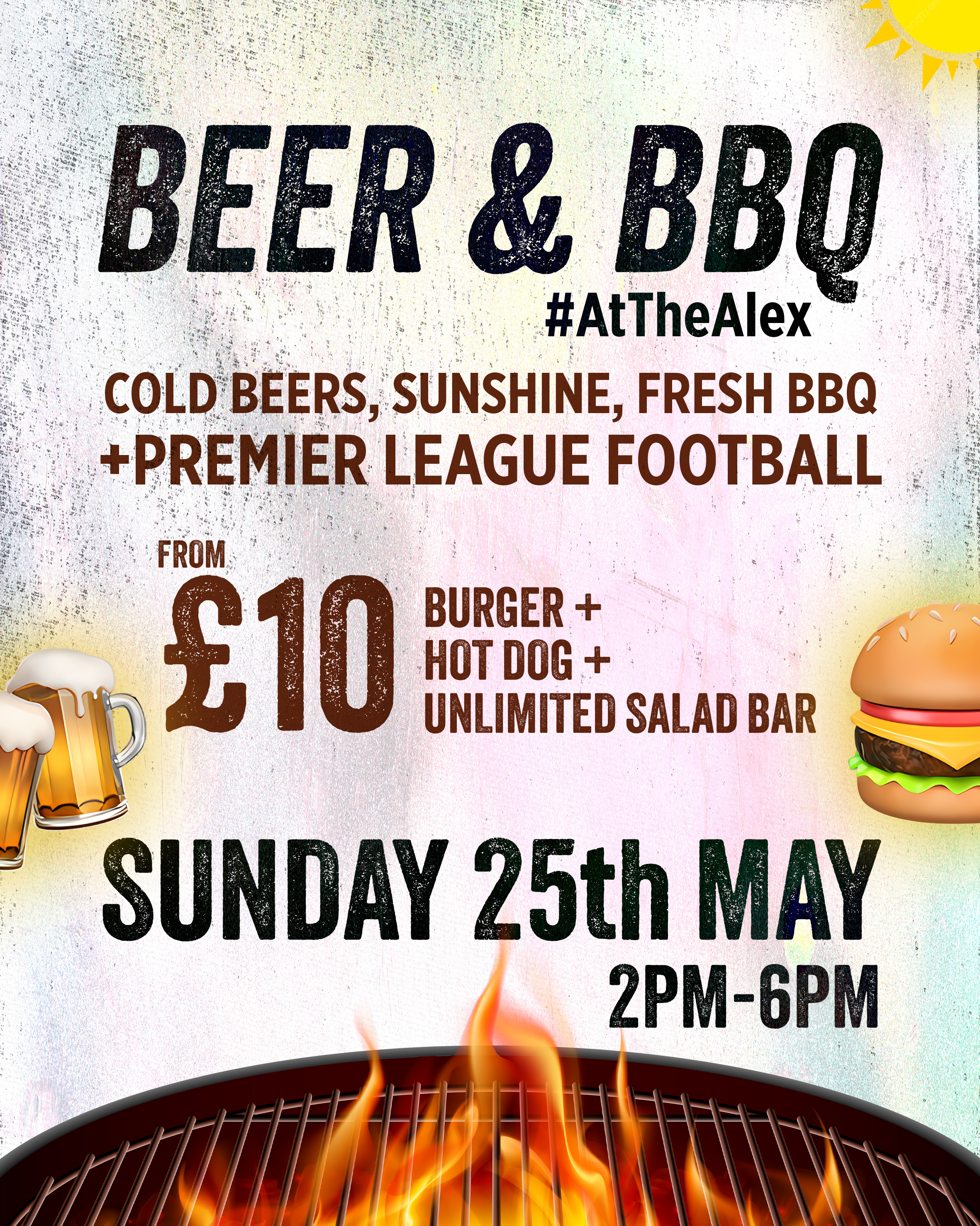 bbq beer and footbal