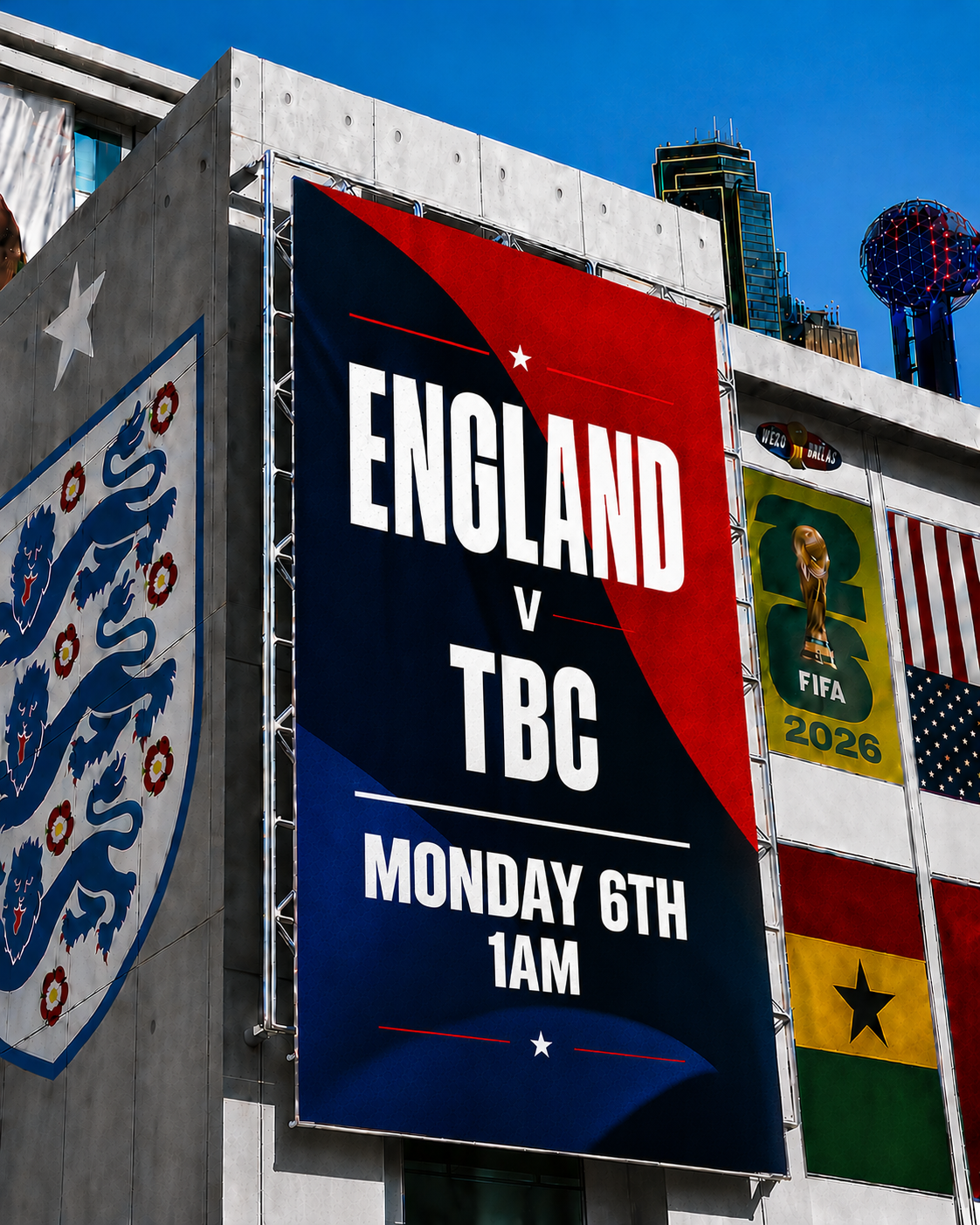 England vs TBC