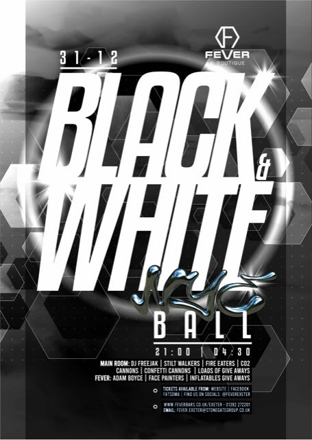 NEW YEARS EVE Black and White Ball