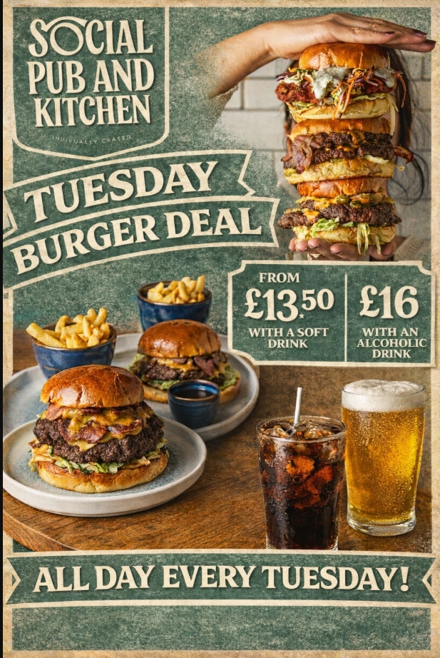 burger and drink deal