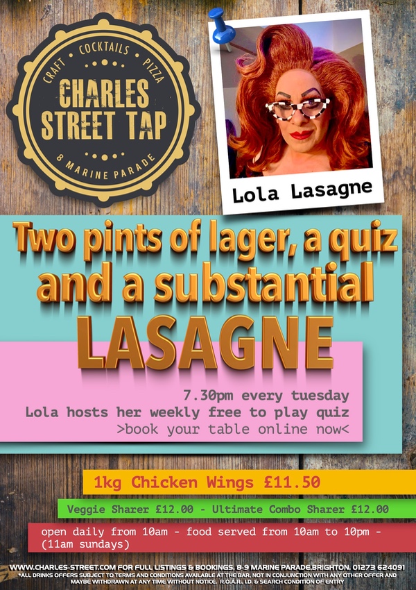 Two Pints of Lager a Quiz and a Substantial Lasagne