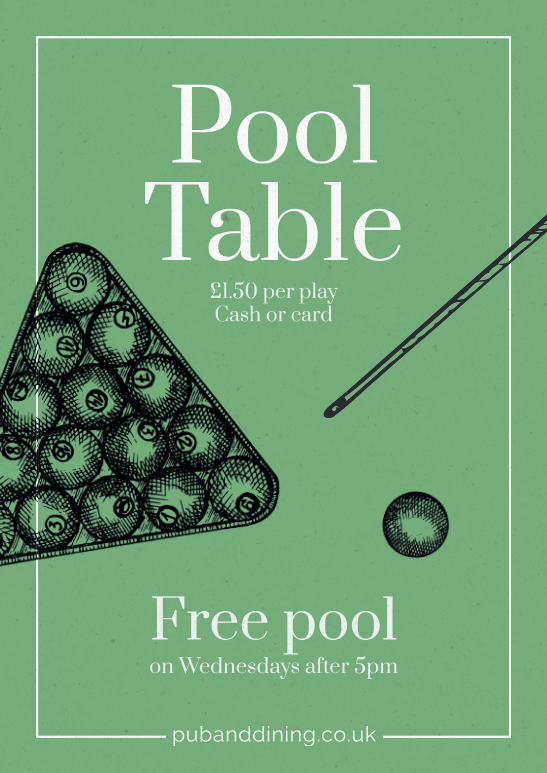 Free Pool From 5pm