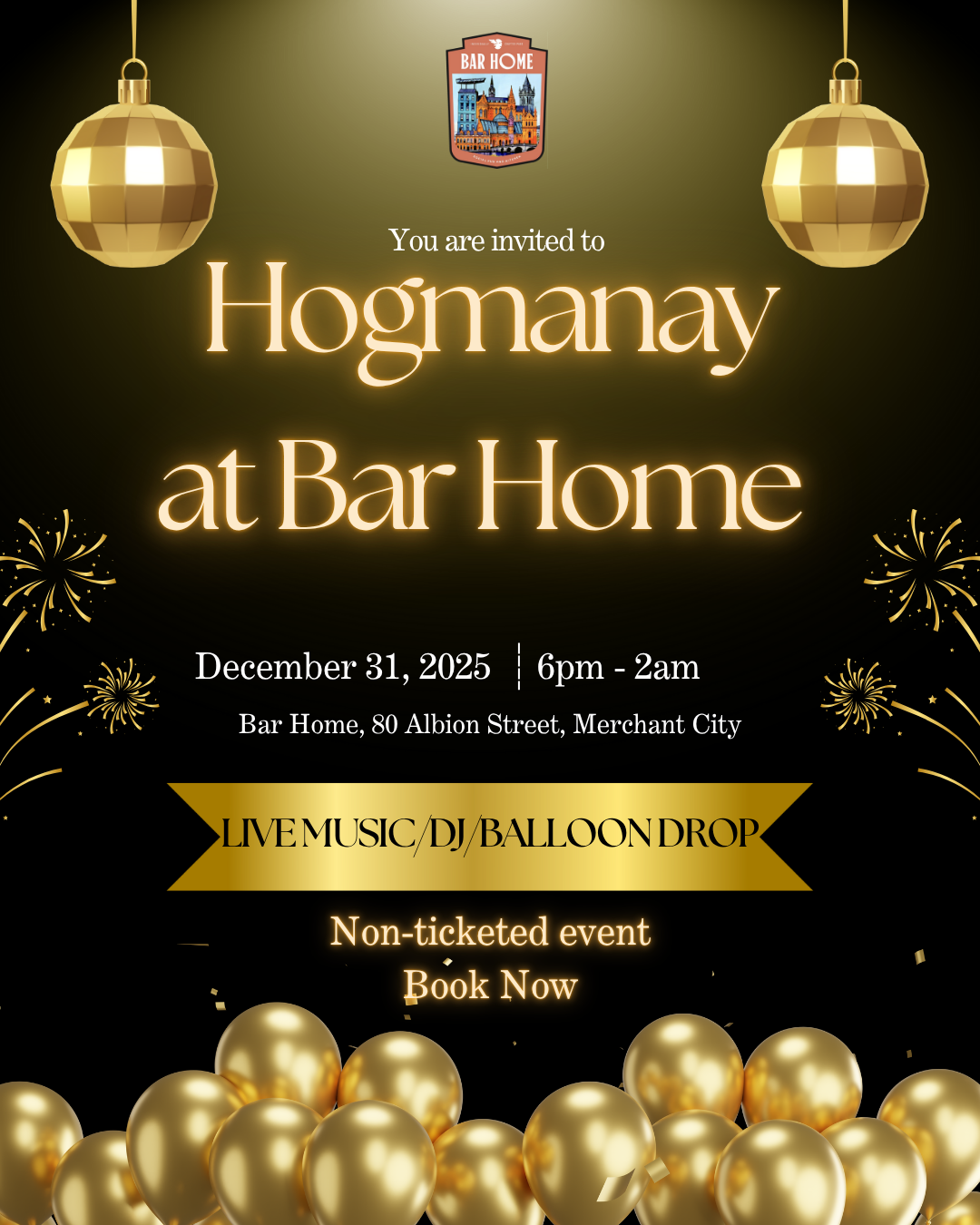 Hogmanay at Bar Home