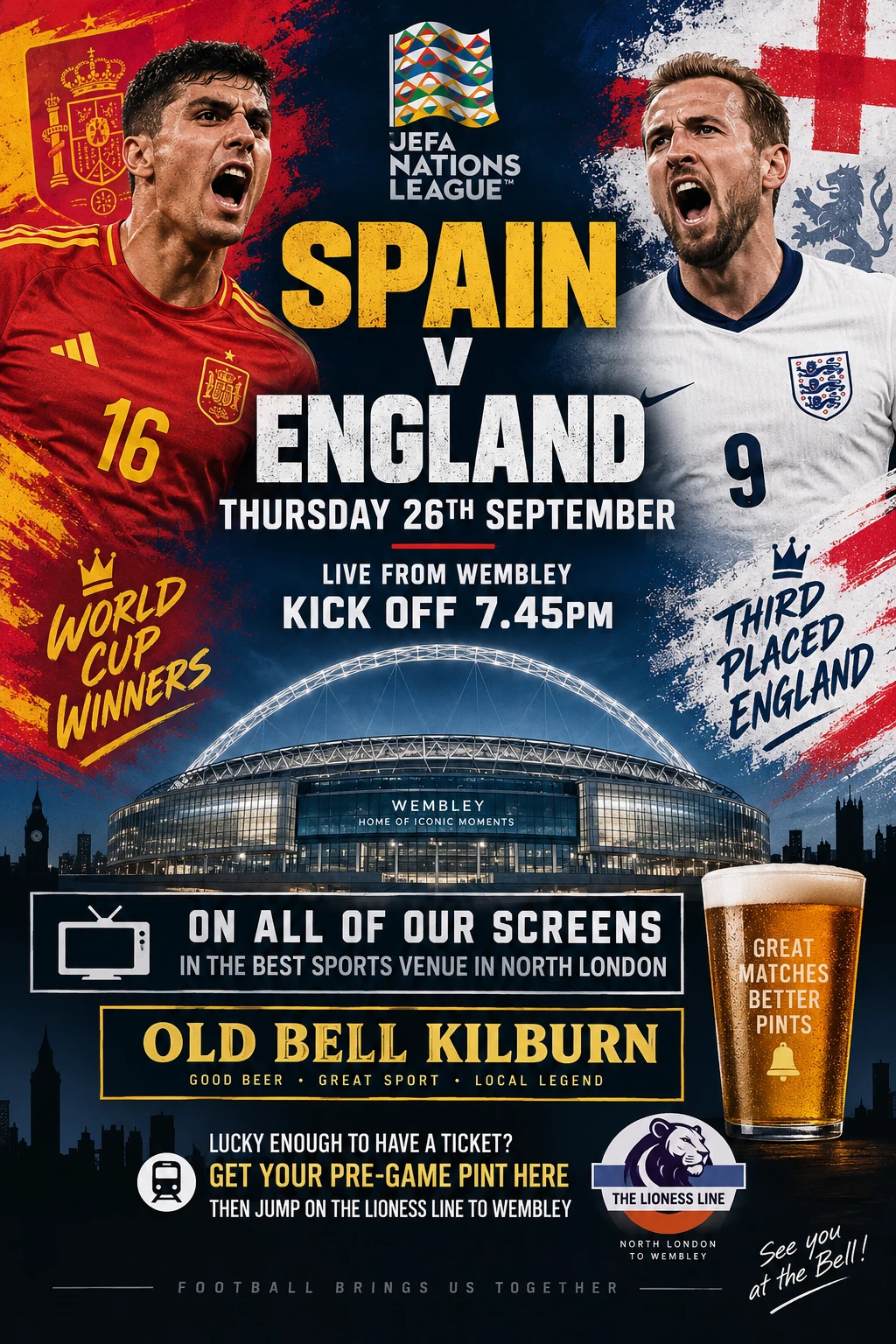 England V Spain
