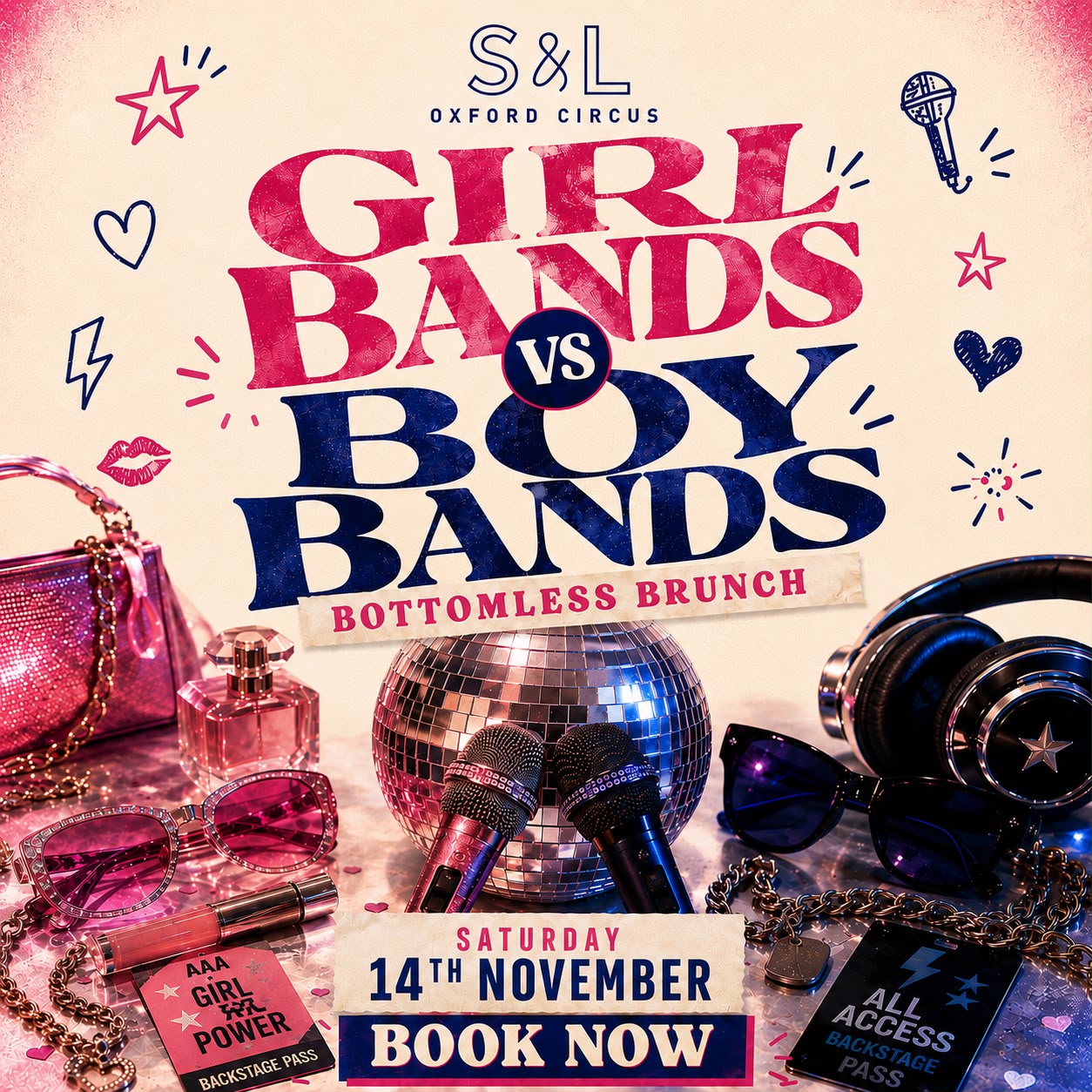 Girl Bands vs Boy Bands Brunch!