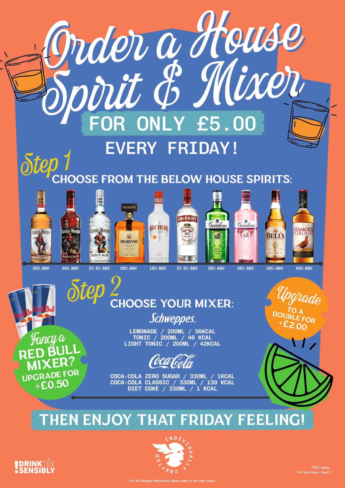 £5 House Spirit & Mixer Fridays
