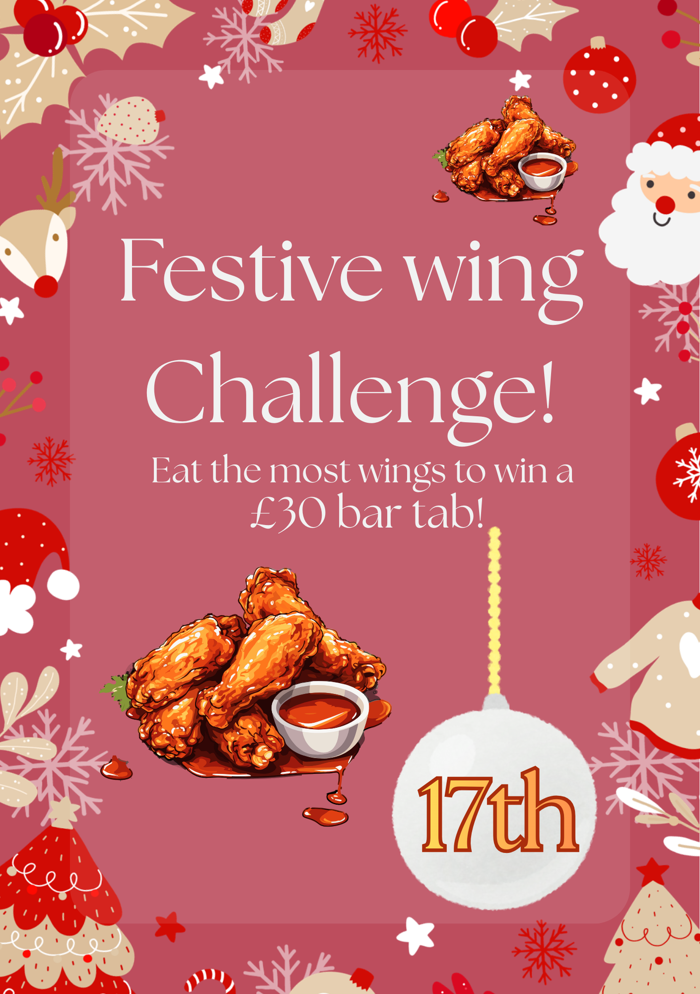 Festive Wing Challenge 🍗🔥🎄